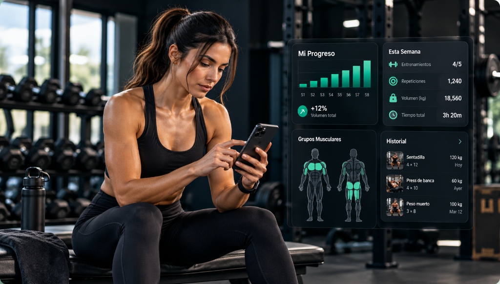 Seguimiento personal de tu volumen y constancia en Calis IA